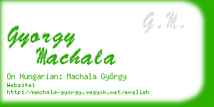 gyorgy machala business card
